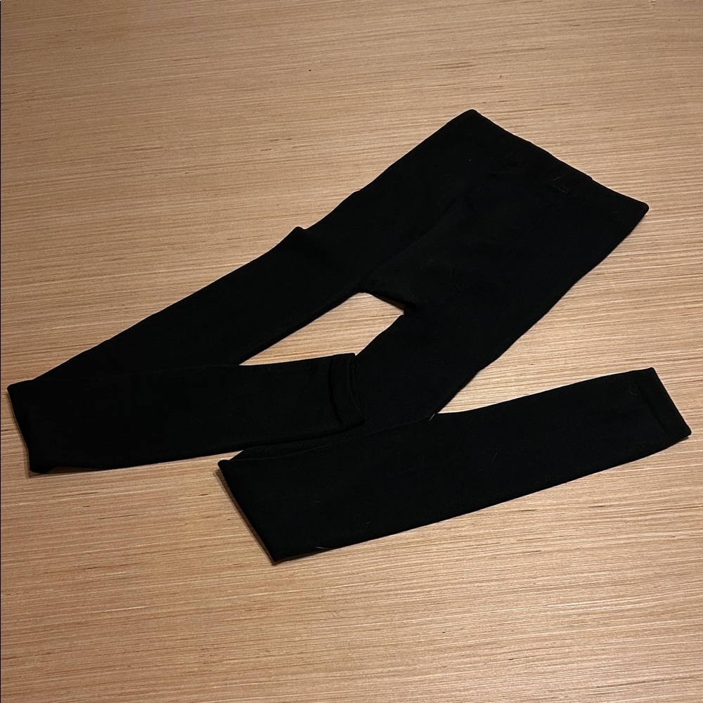 George Fleece Lined Jet Black Stretch Leggings L-XL